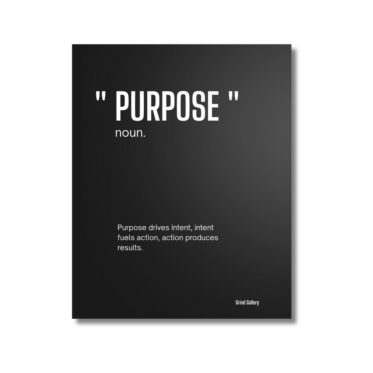 Purpose noun. canvas print, frameless