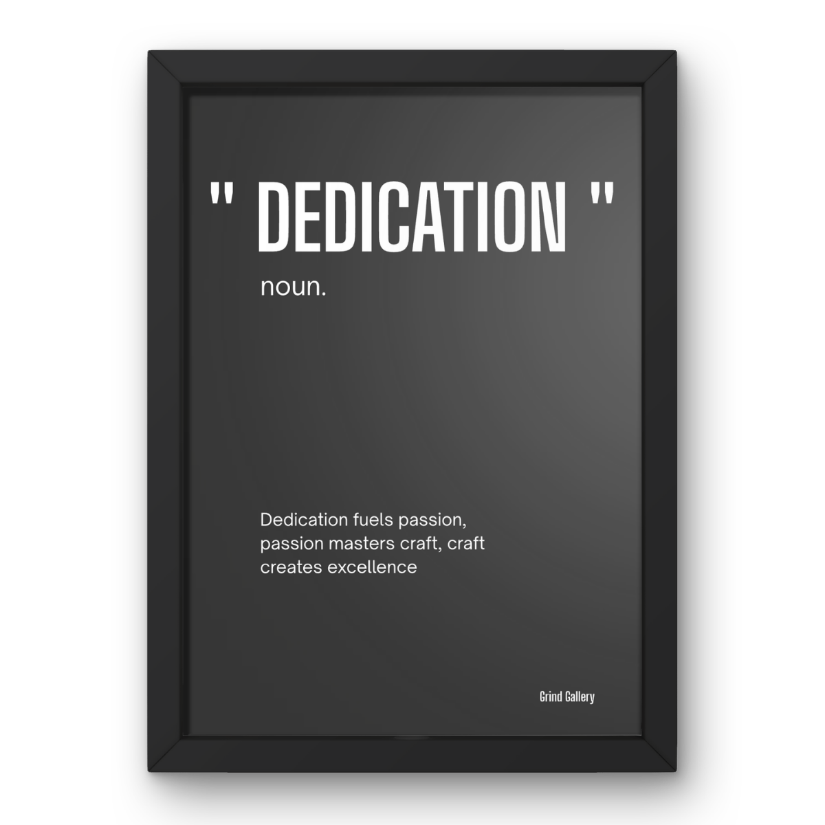 Dedication noun. canvas print, framed