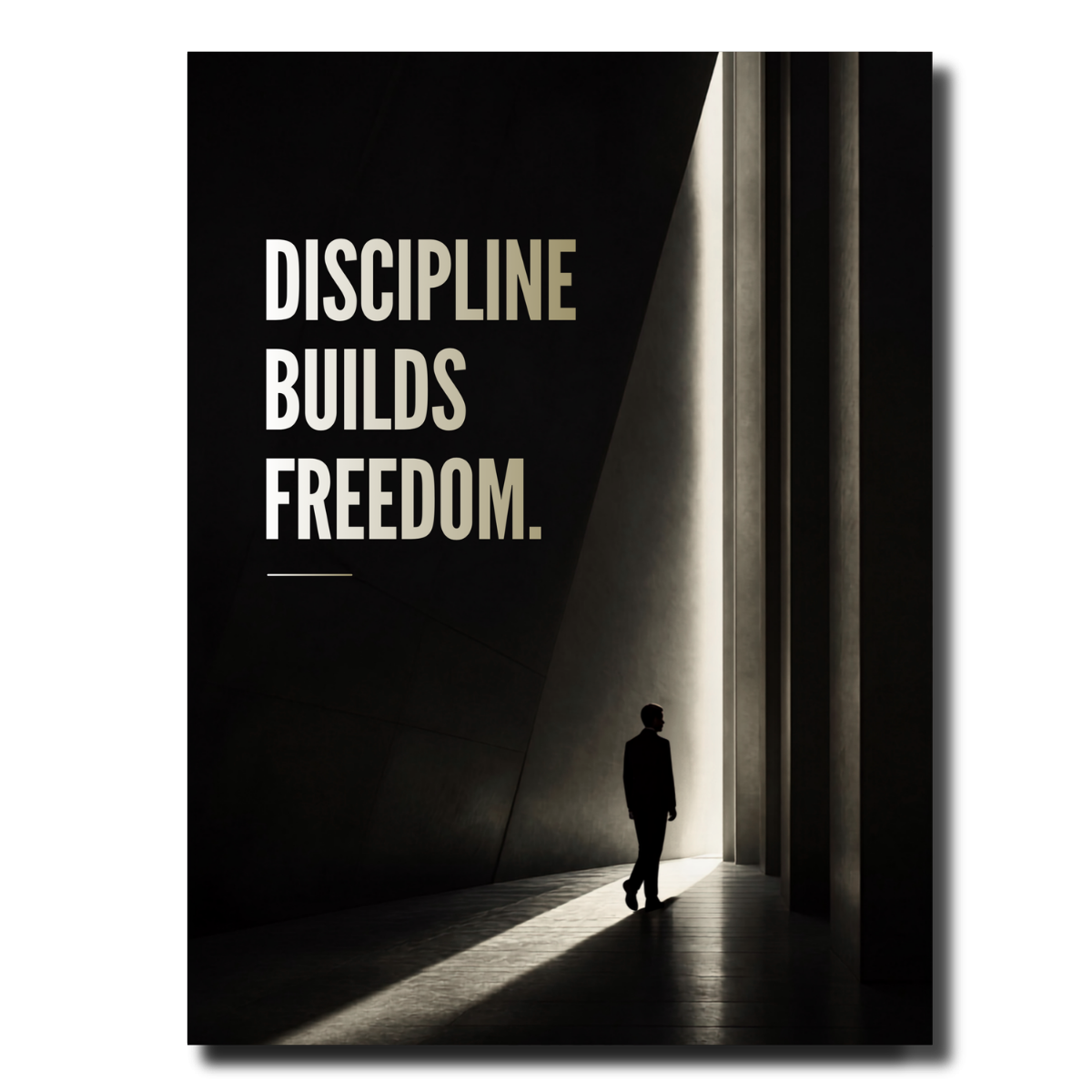 Discipline Builds Freedom. canvas print, frameless
