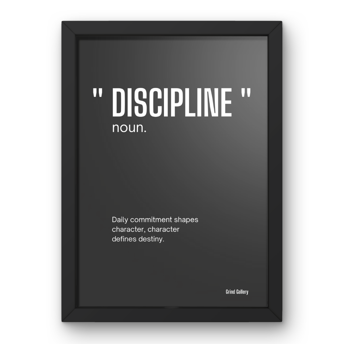 Discipline noun. canvas print, framed