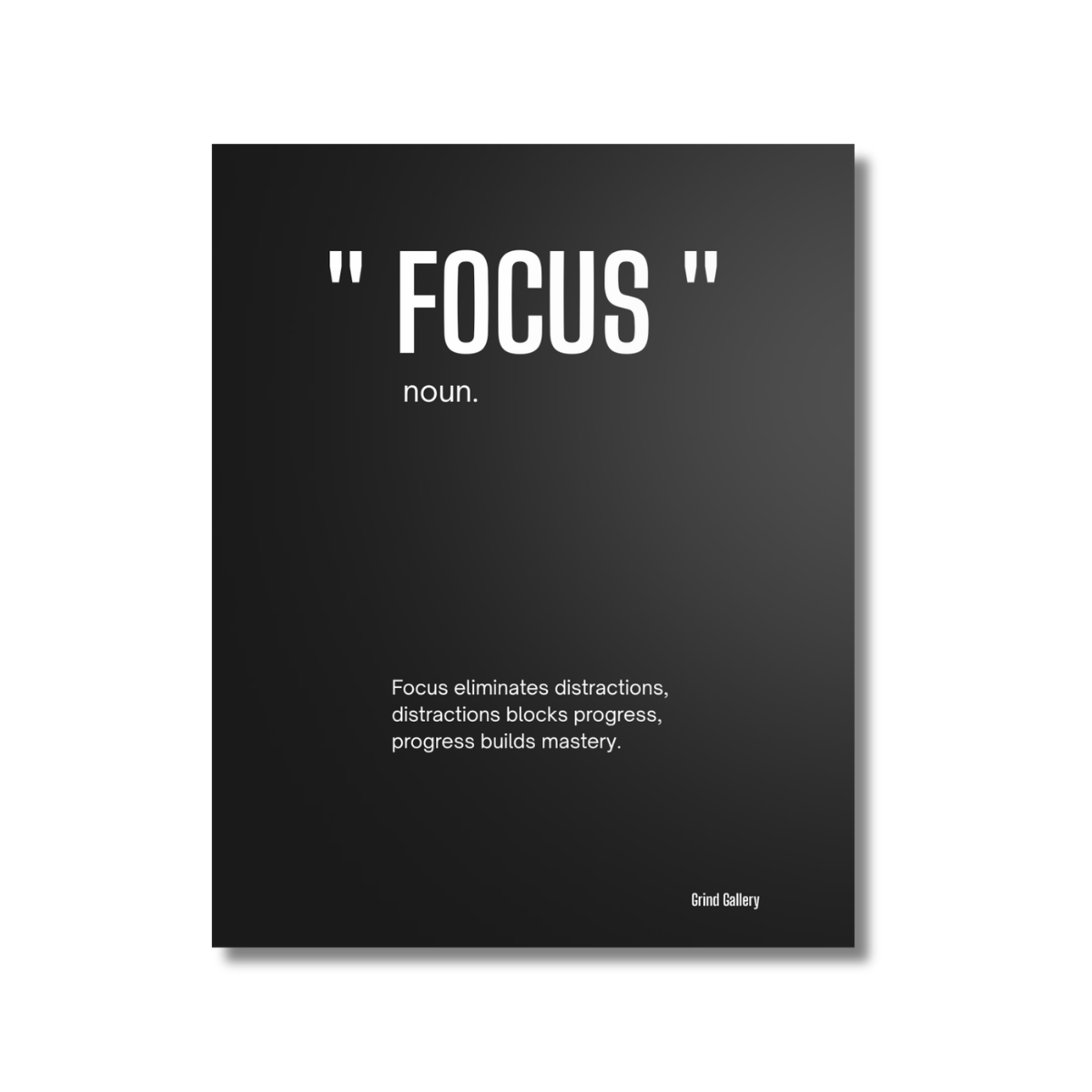 Focus noun. canvas print, frameless