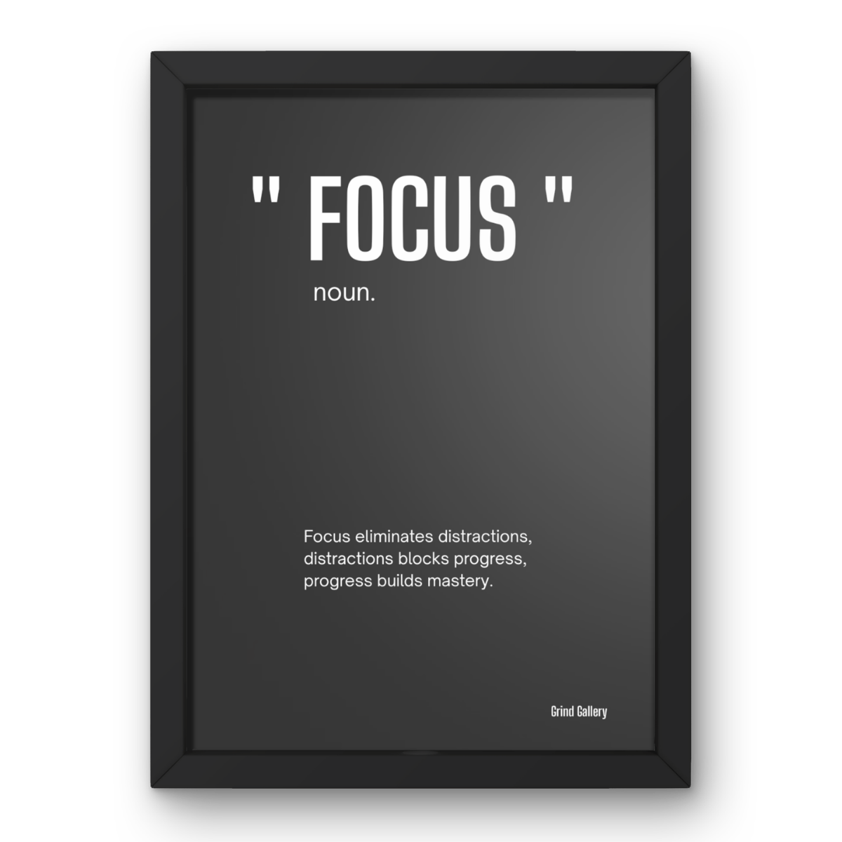 Focus noun. canvas print, framed