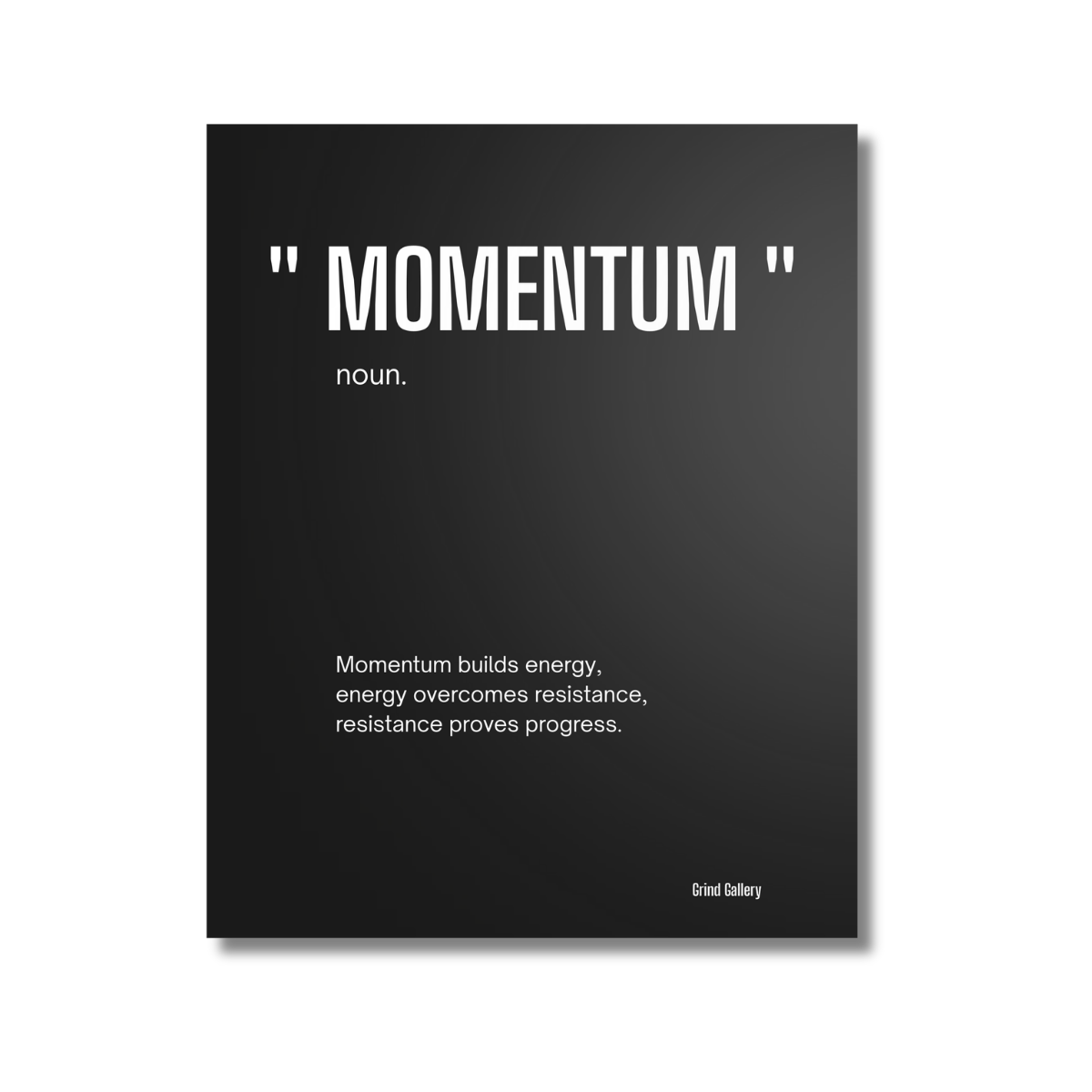 Momentum noun. canvas print, frameless