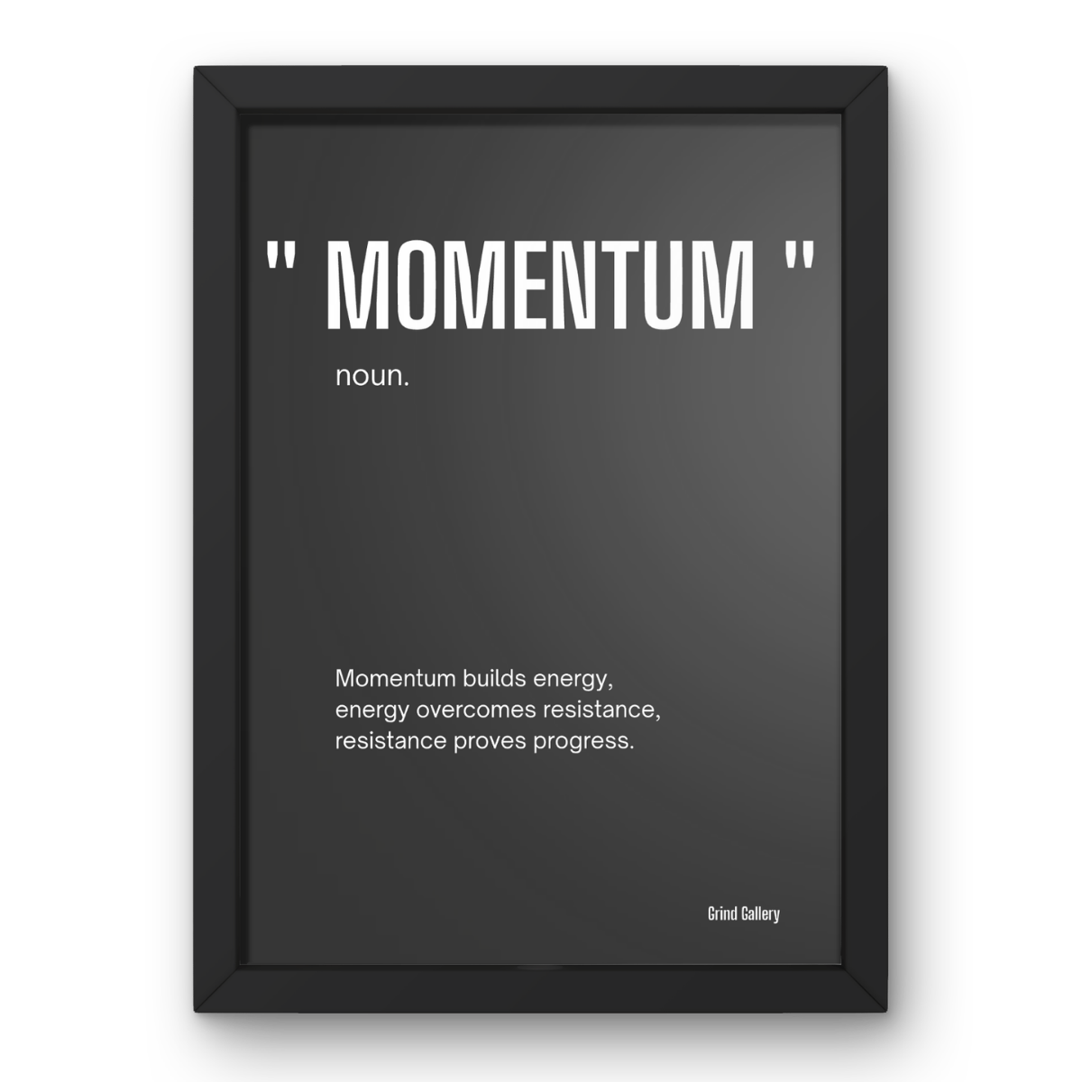 Momentum noun. canvas print, framed