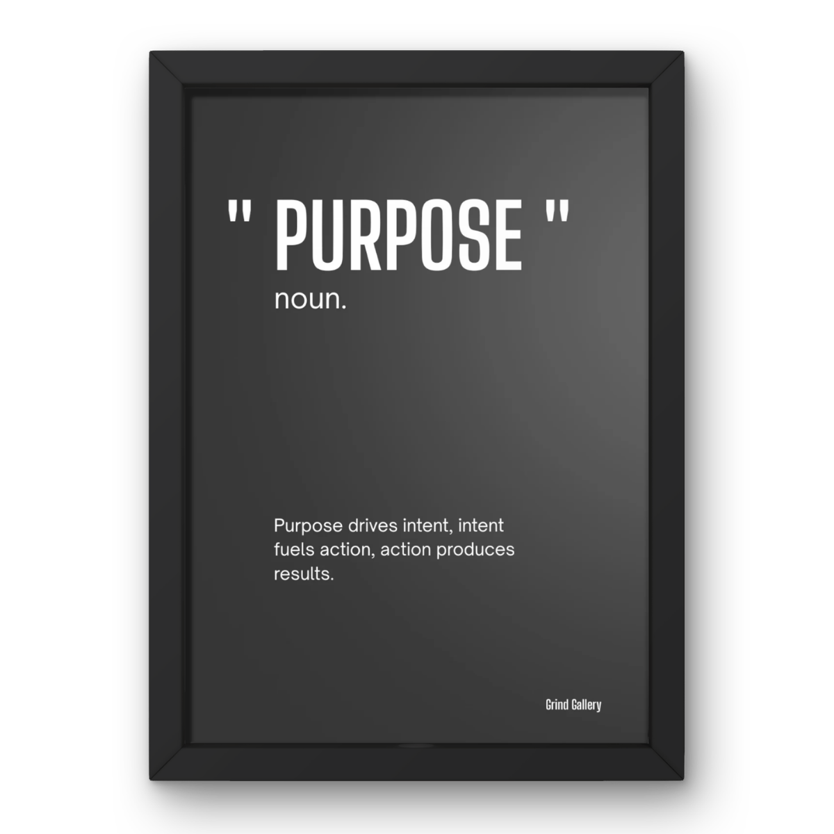 Purpose noun. canvas print, framed