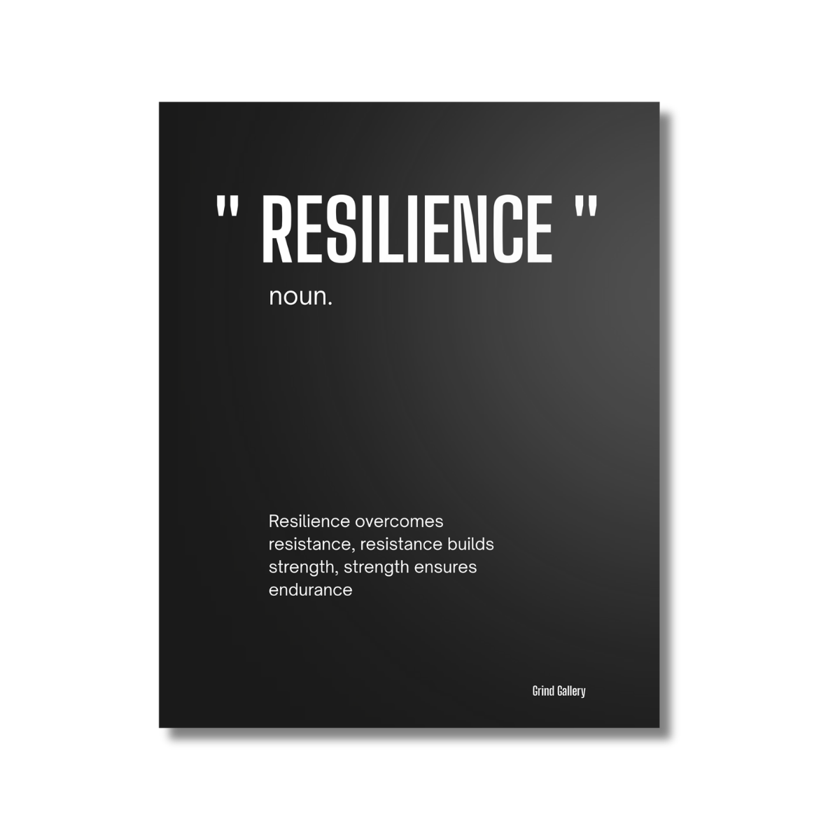 Resilience noun. canvas print, frameless