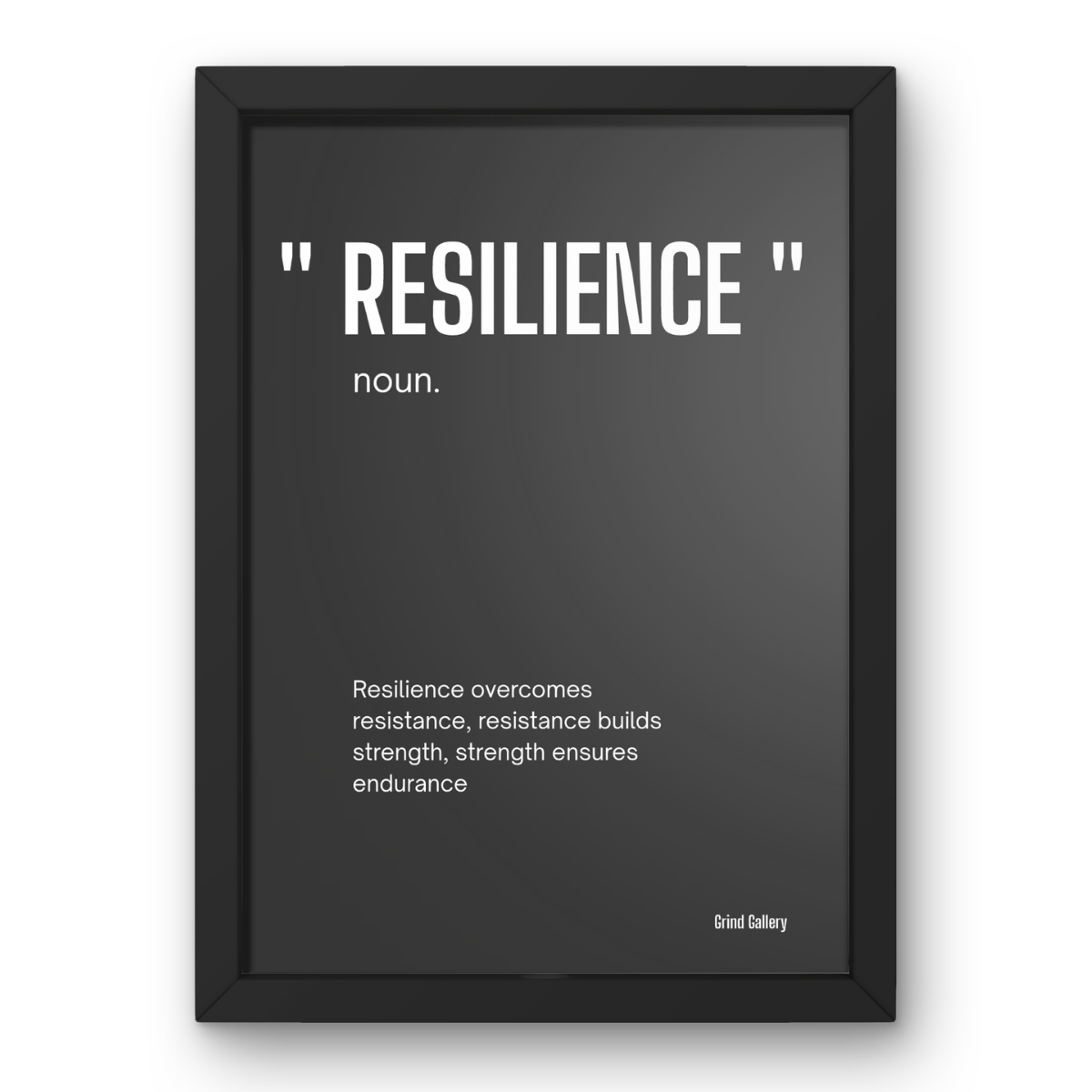 Resilience noun. canvas print, framed